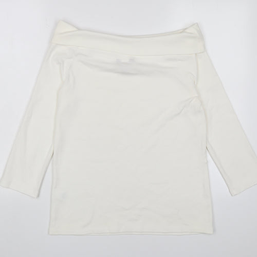 Monsoon Women's White Off-Shoulder Blouse - Size 16