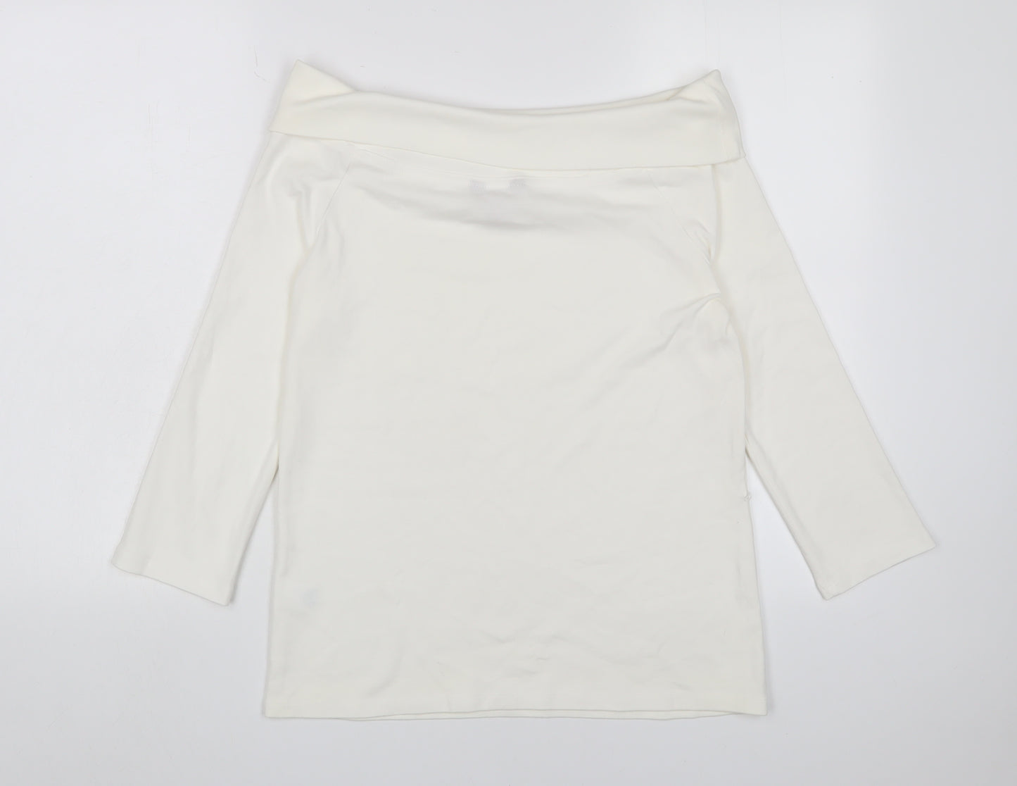 Monsoon Women's White Off-Shoulder Blouse - Size 16