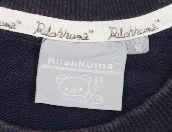 Rilakkuma Women's Black M Pullover Sweatshirt