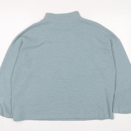 French Connection Women's Blue Relaxed Fit Jersey Top