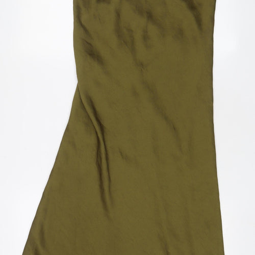 AllSaints Women's Green Midi Slip Dress M