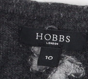 Hobbs Women's Grey Animal Print Cardigan Size 10