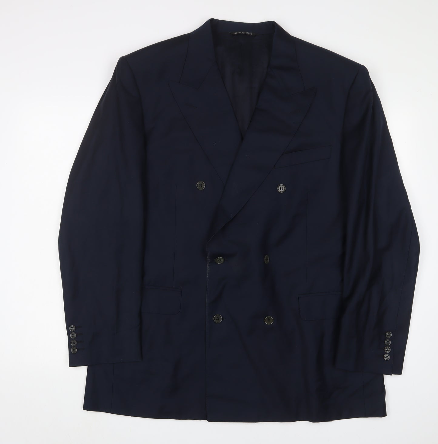 Canali Men's Blue Double-Breasted Blazer 54