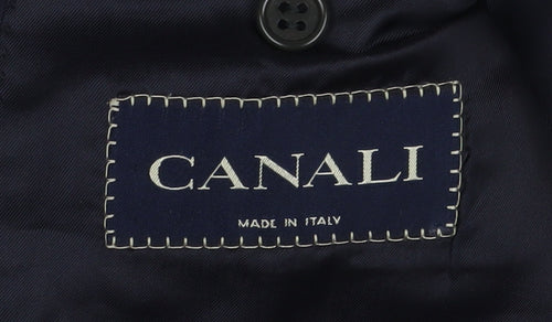 Canali Men's Blue Double-Breasted Blazer 54