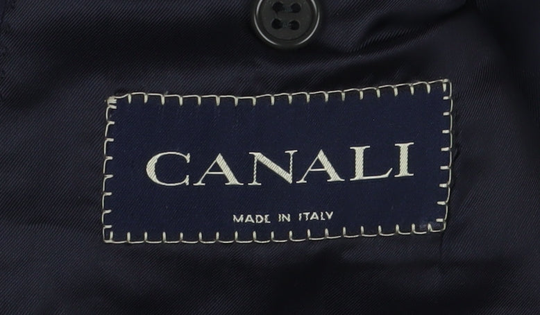 Canali Men's Blue Double-Breasted Blazer 54