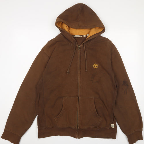 Timberland Men's Brown Full Zip Hoodie L