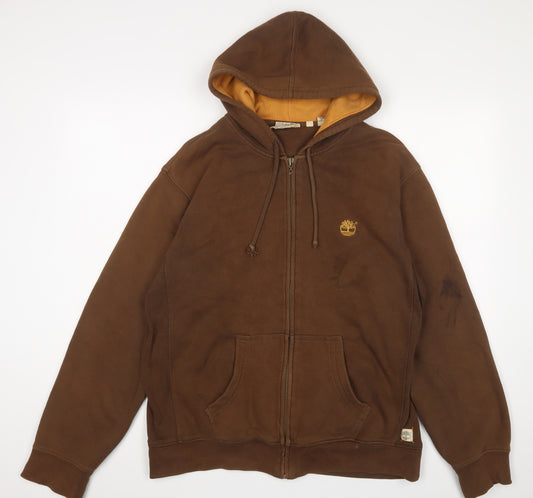 Timberland Men's Brown Full Zip Hoodie L