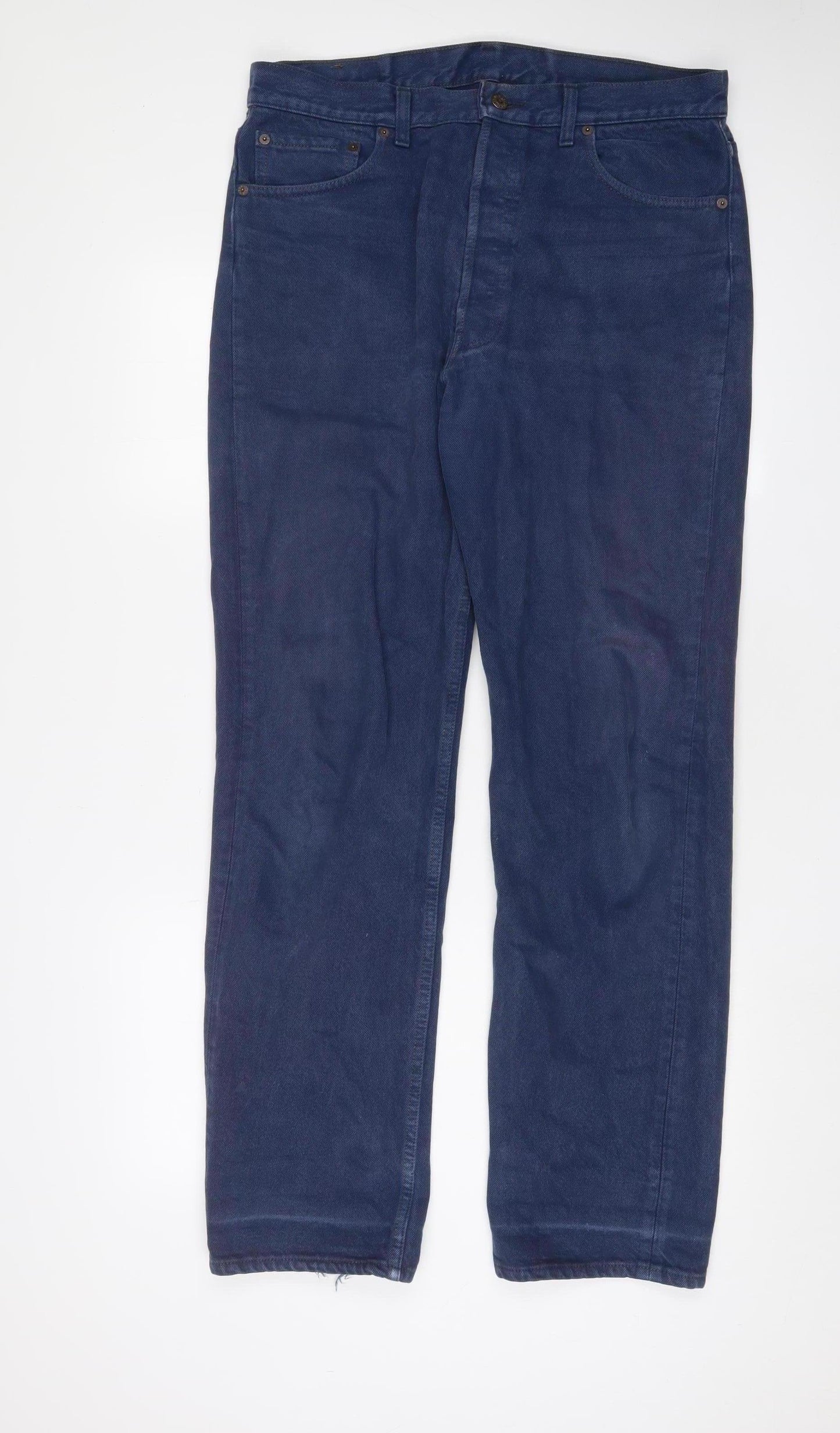 Levi's Men's Vintage Blue Straight Jeans, Size 36, Dark Wash