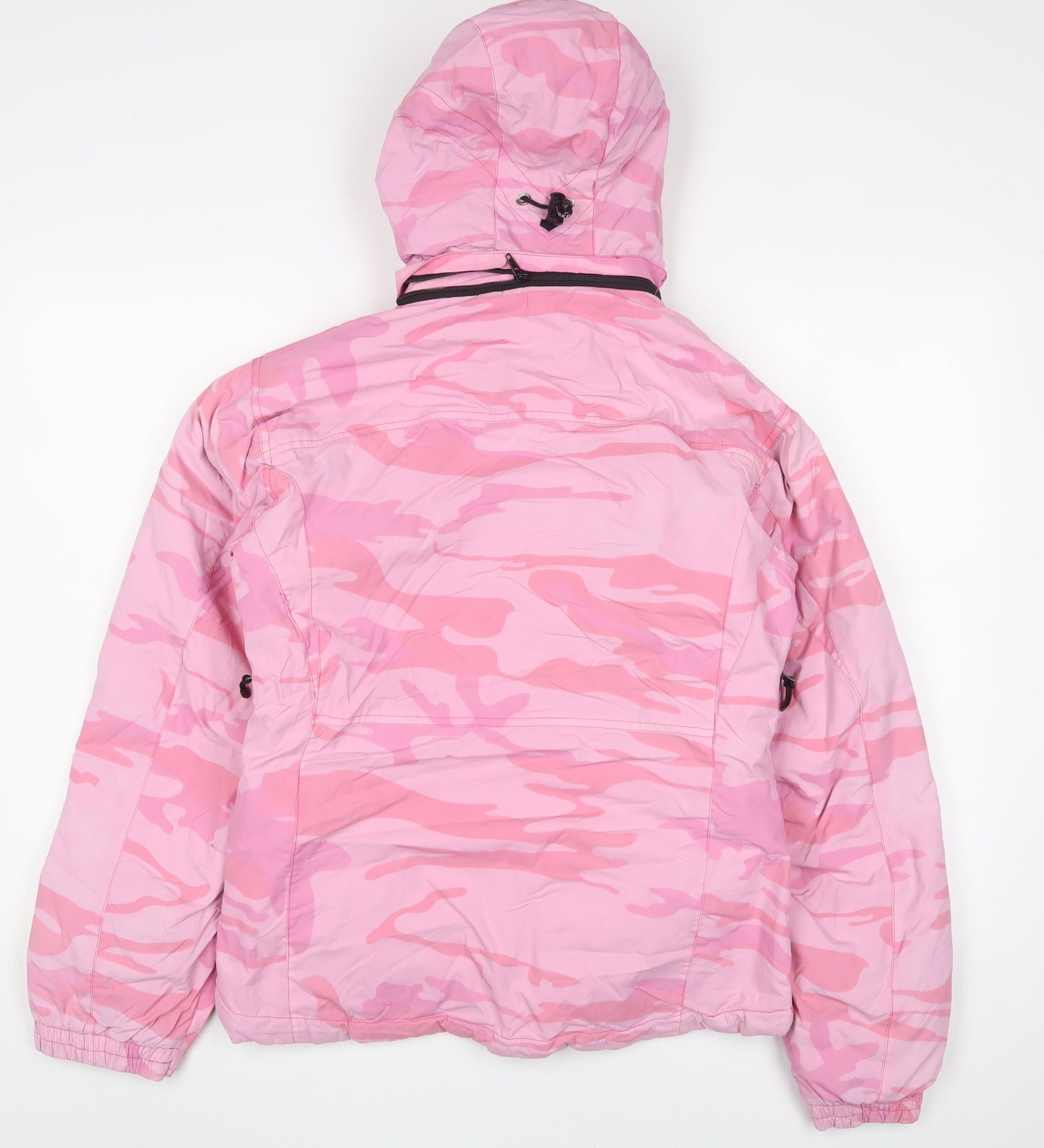 Surfanic Women's Pink Ski Jacket M Camouflage Nylon Hooded