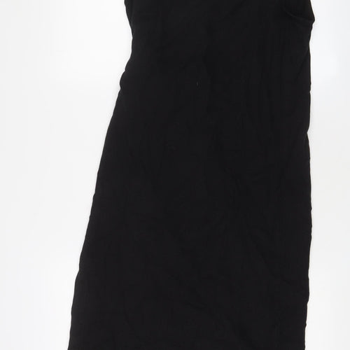 Masai Women's Black Wrap Dress in Medium, Sleeveless