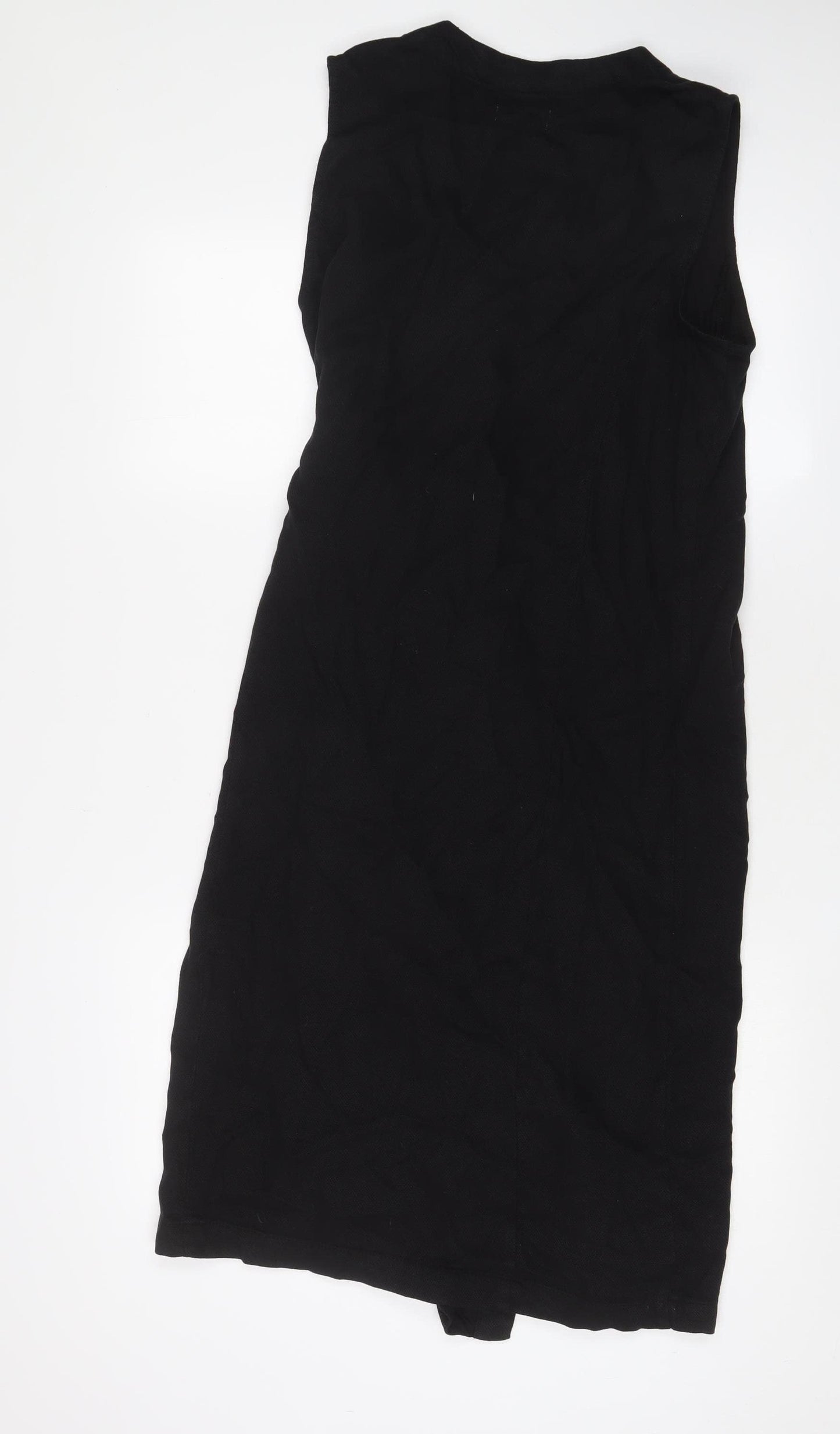 Masai Women's Black Wrap Dress in Medium, Sleeveless