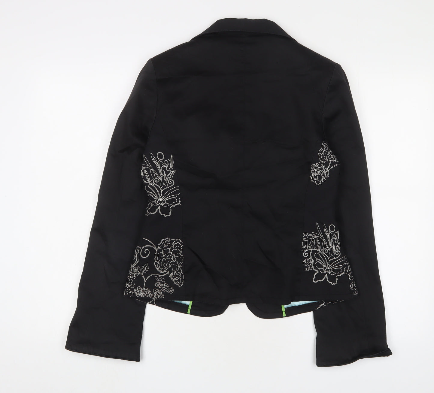 St-Martins Black Embroidered Blazer, Women's M, Casual Wear