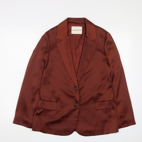 Kartika Women's Brown Satin Blazer Size 16