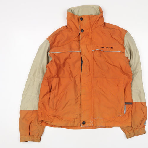 Saddlecraft Men's Orange Rain Coat S - Reflective & Versatile