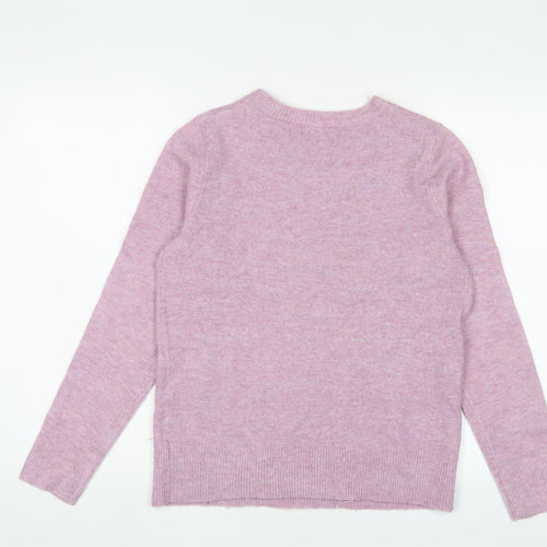 Bonmarché Women Pink Jumper Size 10 Crew Neck Pullover