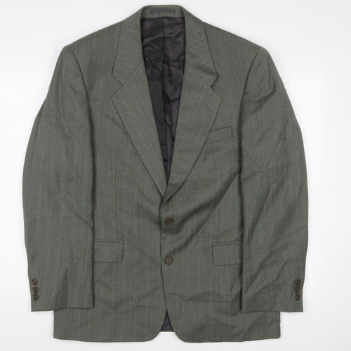 Dunn & Co Mens Green Stripe Blazer 40R Classic