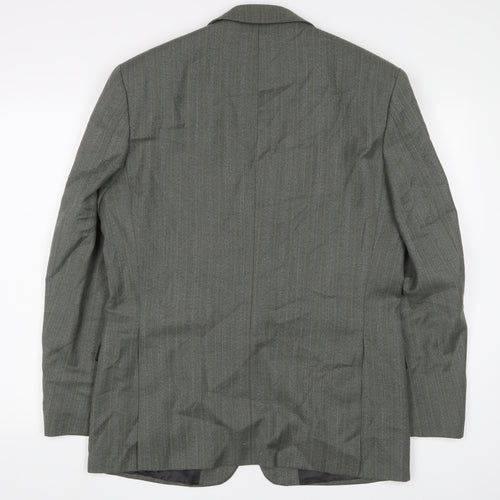 Dunn & Co Mens Green Stripe Blazer 40R Classic