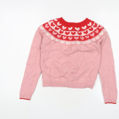Mini Boden Girls Pink Cardigan, 11-12Y, Lightweight, Button