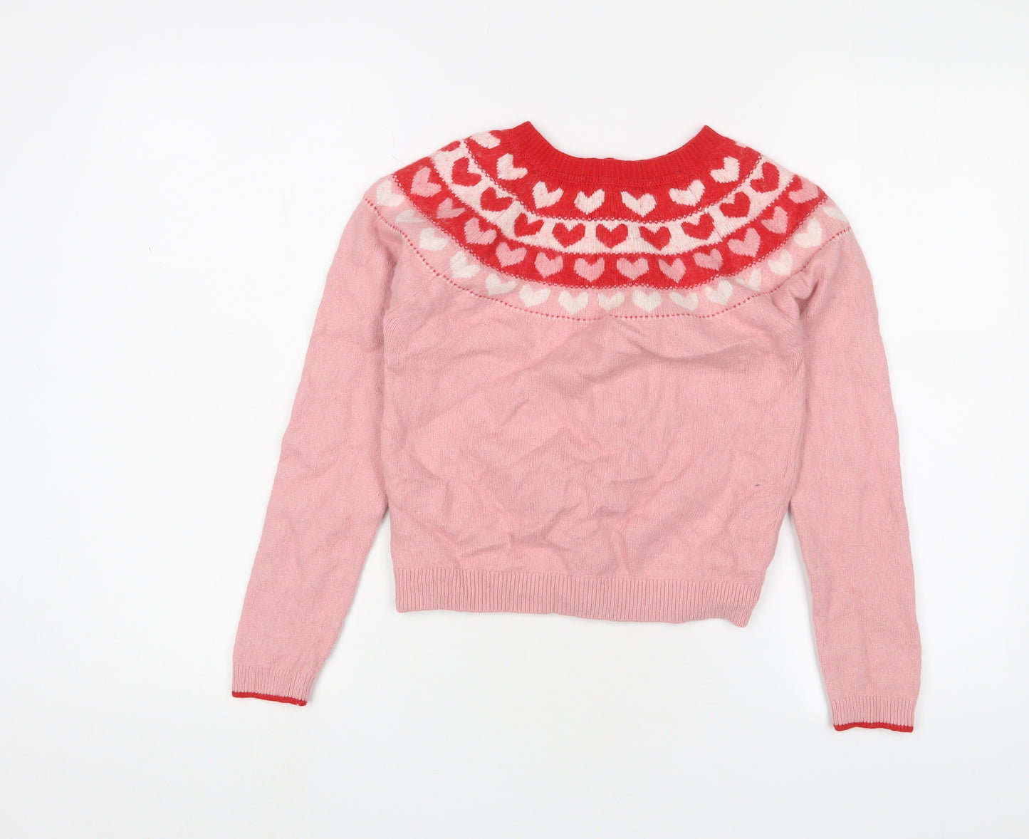 Mini Boden Girls Pink Cardigan, 11-12Y, Lightweight, Button