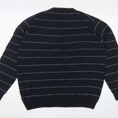 P.G. Field Men's Black Striped Pullover Jumper XL