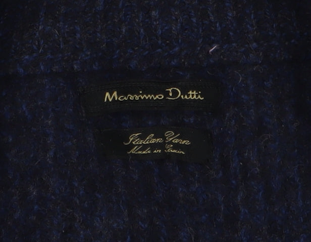 Massimo Dutti Men's Blue Full Zip Jumper M