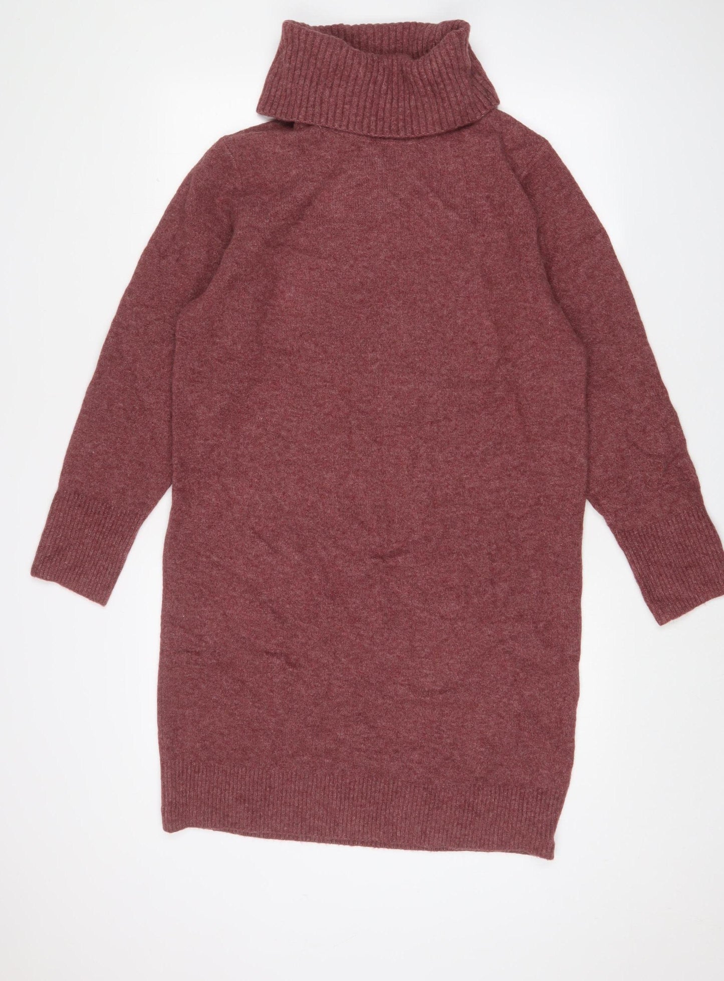 Uniqlo Women's Red Jumper Dress M - Warm Winter Knit