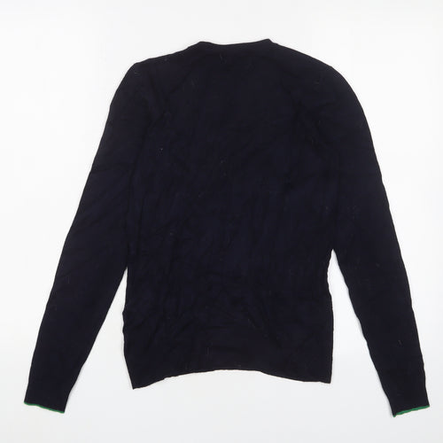 Warehouse Women's Blue Embroidered Pullover Jumper Size 4