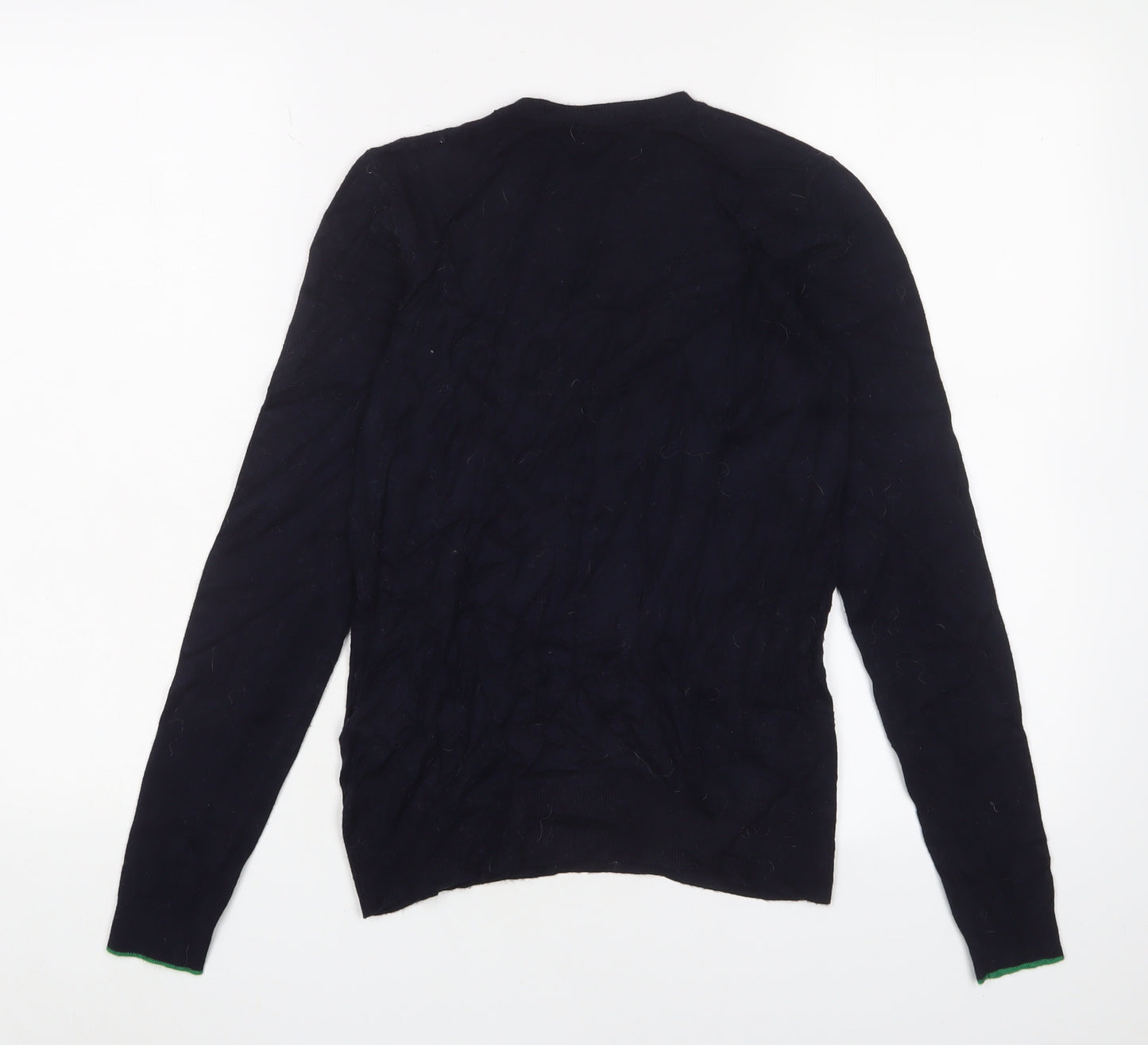 Warehouse Women's Blue Embroidered Pullover Jumper Size 4