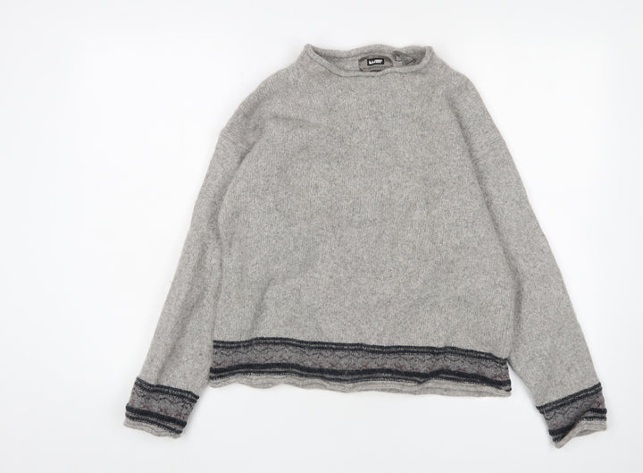 Wilke Rodriguez Grey Lambswool Pullover Jumper XL Unisex