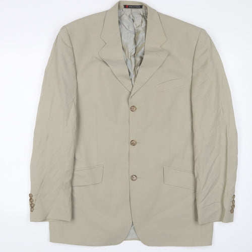 Ciro Citterio Men's Beige Long Blazer 38L