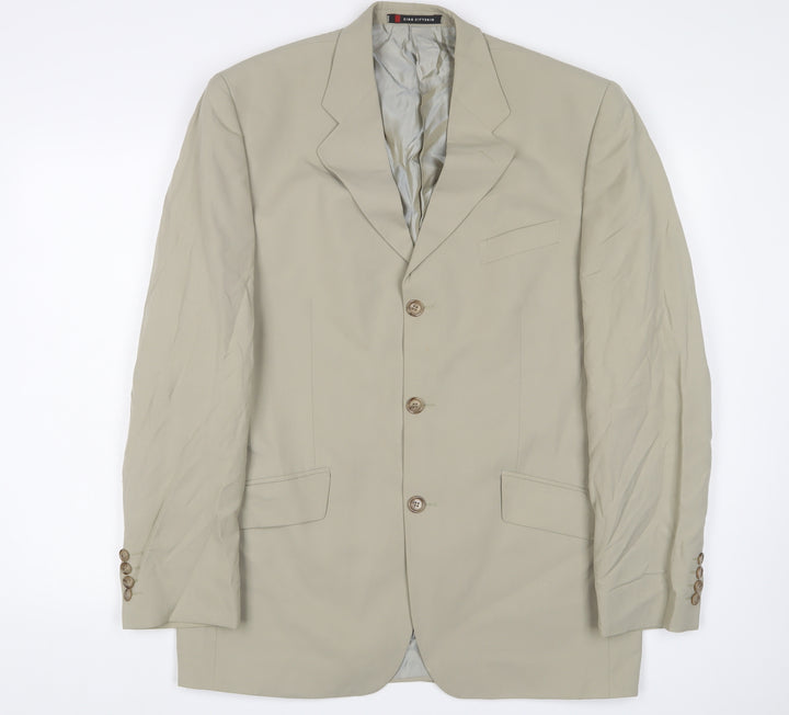 Ciro Citterio Men's Beige Long Blazer 38L