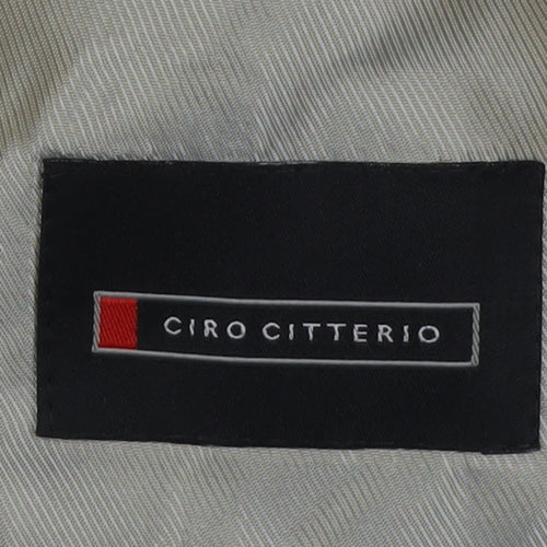 Ciro Citterio Men's Beige Long Blazer 38L
