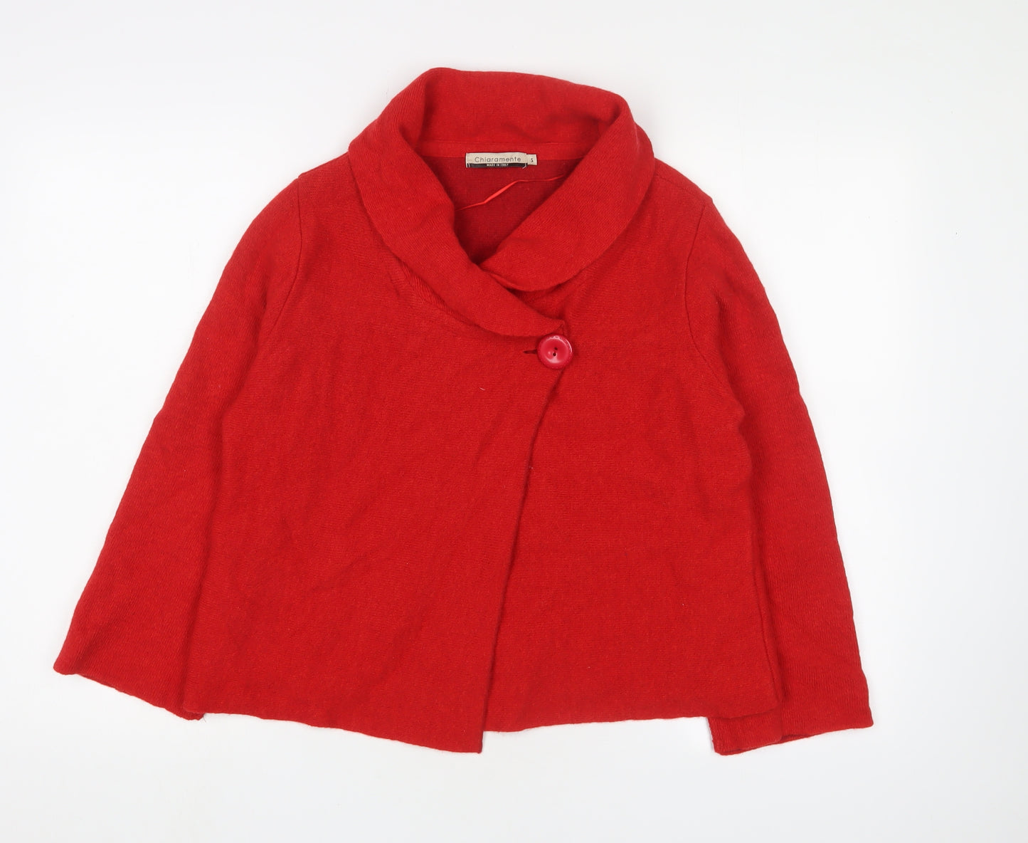 Chiaramente Red Wool Cape Women's S Casual