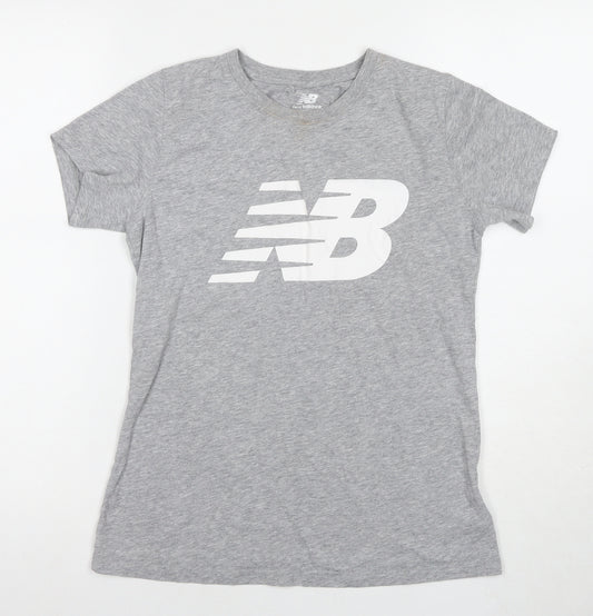 New Balance Grey Men's S Logo Short Sleeve T-Shirt