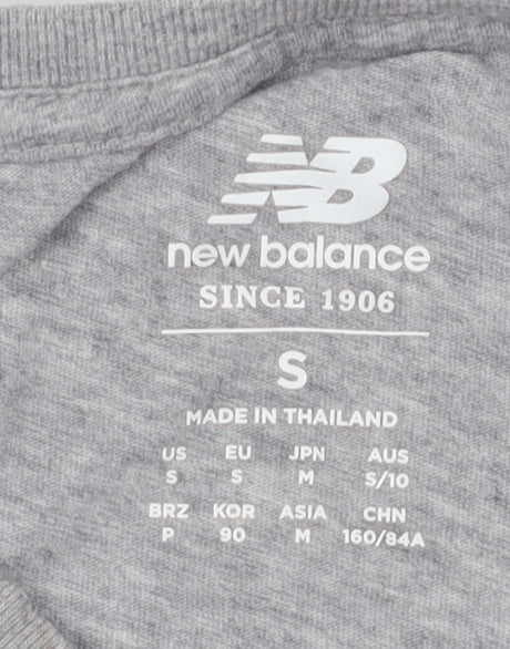 New Balance Grey Men's S Logo Short Sleeve T-Shirt