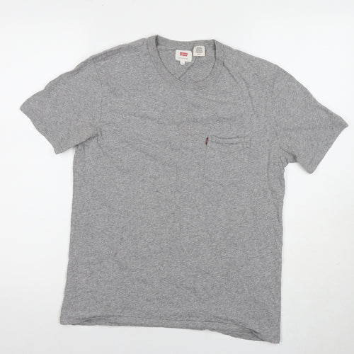 Levi's Grey Men's Crew Neck T-Shirt, Size S, Short Sleeve