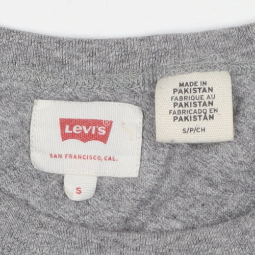 Levi's Grey Men's Crew Neck T-Shirt, Size S, Short Sleeve