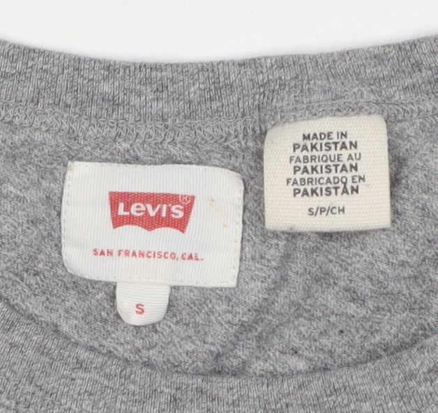 Levi's Grey Men's Crew Neck T-Shirt, Size S, Short Sleeve