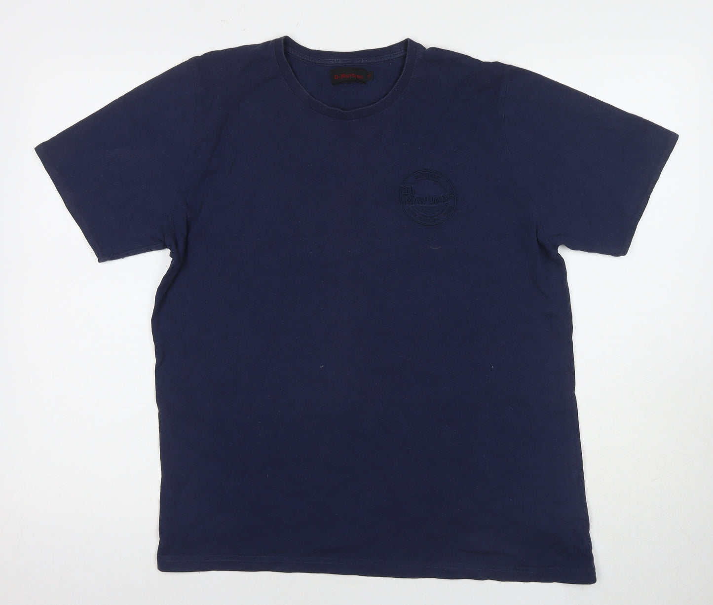 Dr. Martens Men's Blue Cotton T-Shirt, Medium