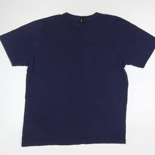 Dr. Martens Men's Blue Cotton T-Shirt, Medium