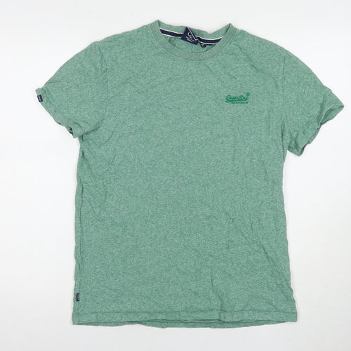 Superdry Men's Green Cotton Crew Neck T-Shirt