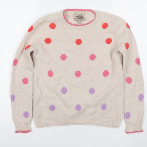 Arabella & Addison Women's Beige Polka Dot Jumper S