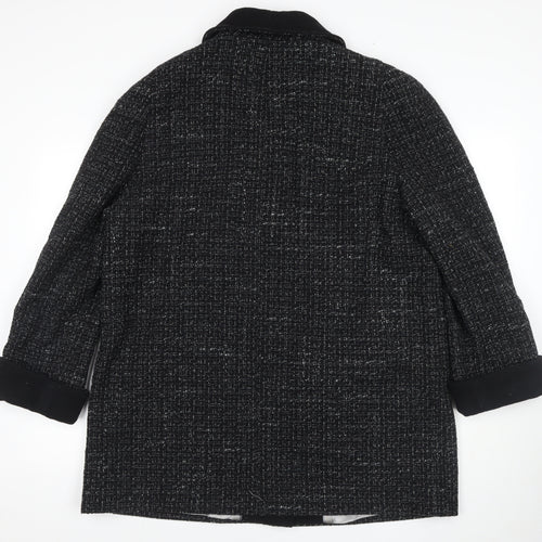 Berkertex Women's Black Wool Blend Coat Size 18