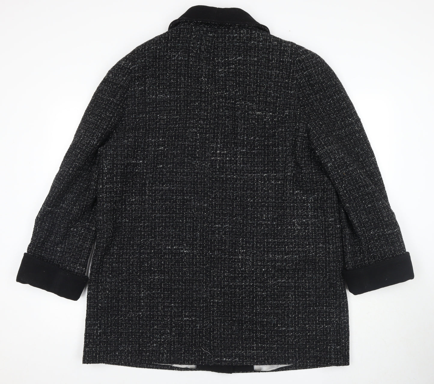 Berkertex Women's Black Wool Blend Coat Size 18