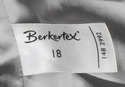 Berkertex Women's Black Wool Blend Coat Size 18
