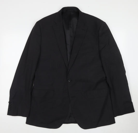 Moss 1851 Men's Black Blazer, Size 42R