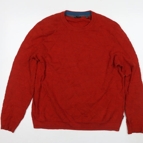 Ted Baker Men's Red Pullover Jumper Size 10