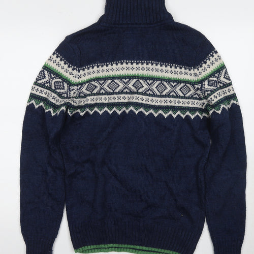 Superdry Men's Blue Nordic Knit Jumper, M, Vintage Style