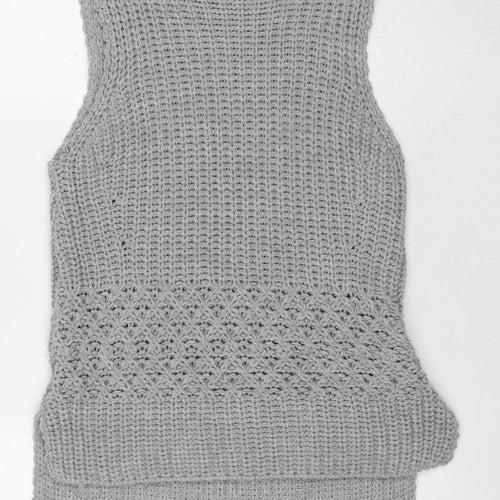 QED London Women's Grey Sleeveless Knit Vest Size M/L