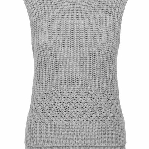 QED London Women's Grey Sleeveless Knit Vest Size M/L